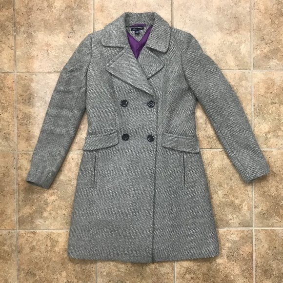Tommy Hilfiger Jackets & Blazers - Tommy Hilfiger Tweed Double Breasted Peacoat, XS